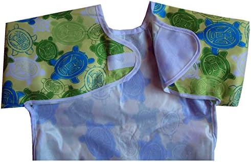 Mumbaby Baby Bib Sleeved Shirt עם כיס 1-3 שנים פעוטות, אטום למים וניתן לכביסה