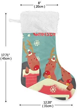 Pimilagu שובבה של חג המולד על גג גרבי חג המולד 1 חבילה 17.7 , תלויים גרביים לקישוט חג המולד