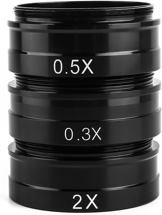 ערכת אביזרי מיקרוסקופ למבוגרים 0.75 איקס 0.5 איקס 2.0 איקס 0.35 איקס עזר מטרה זכוכית לן עבור 130 איקס 180 ג