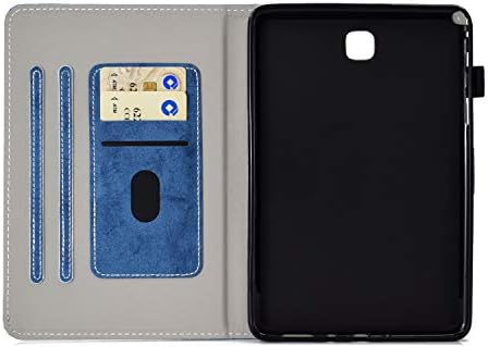 Samsung Galaxy Tab 8.0 SM-T350 / T355 מארז, Monsdirect ג'ינס חכם ארנק דק ארנק מגן על עמדת קתק אוטומטית / כיסוי שינה