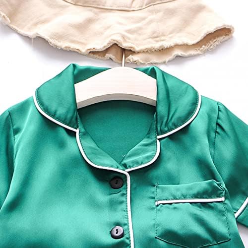 פעוט ילד 18 חודש בגדי תינוקת בגדי קיץ תלבושות כפתור למטה ילדה חולצות מקרית 2 מחשב סט נשים סלעית גלימות