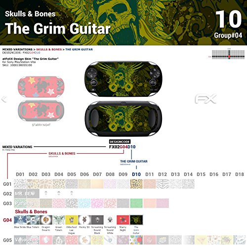 Sony PlayStation Vita Design Skin The Grim Guitar מדבקה מדבקה לפלייסטיישן ויטה