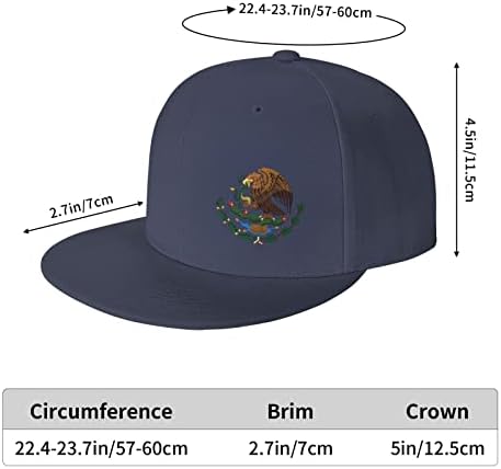 מעיל נשק מקסיקני יוניסקס 3D הדפס כובע בייסבול קלאסי כובע סנאפבק שטוח שטר היפ הופ כובעים