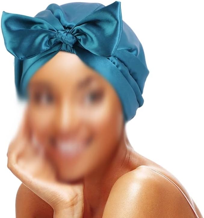 XXXDXDP משי סאטן סלון מצנפת נשים מכסה מקלחת שיער מגבת שיער יבש מהיר מכסה מצננט כובע עטיפת ראש