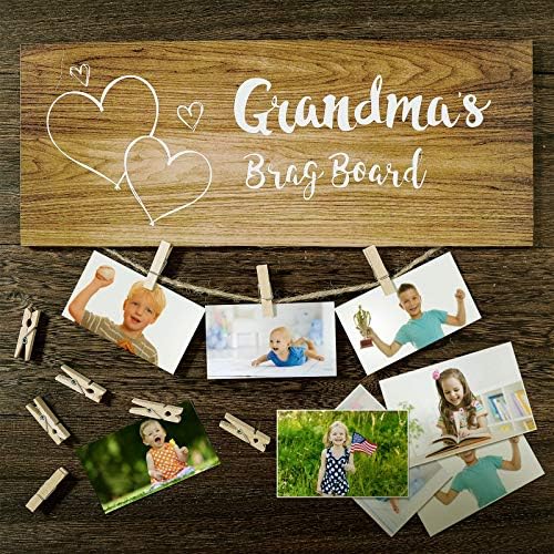 לוח התפרצות של סבתא סבתא מסגרת צילום תלויה מעץ ננה סבתות סבתות מחזיקות מסגרת התמונה של סבתא עם קטעי הערת מלאכה