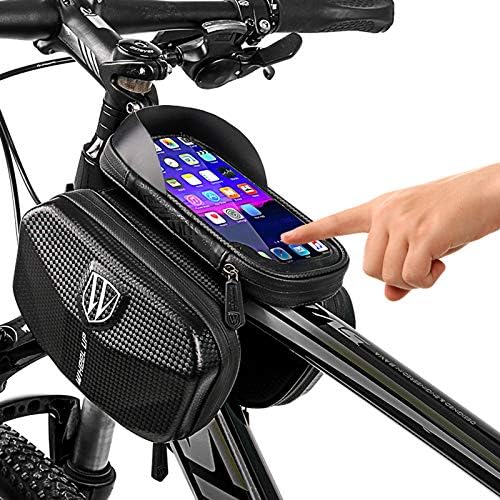 שקית מסגרת צינור אופניים של Famkit רכיבה על שקית אוכף אטום למים שקית טלפון מסך מגע מתאימה 6.0 אינץ 'סלולרי טלפון סלולרי