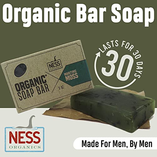 נס בר סבון לגברים-ריח טחב ימי, סבון טבעי לגברים עם מרכיבים אורגניים, סבון בר לגברים עם שמנים אתרים, סבון בר לחות לגברים,