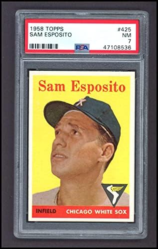 1958 Topps 425 Sammy Esposito Chicago White Sox psa psa 7.00 White Sox