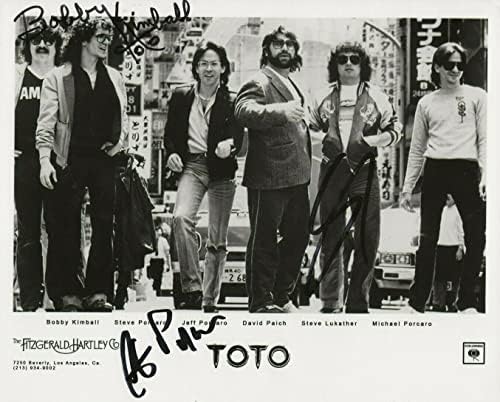 להקת טוטו תמונה חתומה ביד אמיתית חתומה על ידי לוקאת ' ר פורקרו קימבל