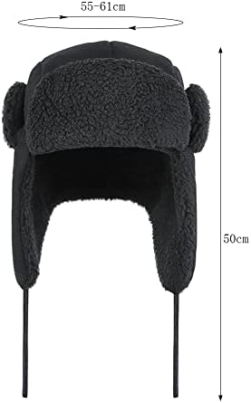 כובע חורף חורפי כובע טרופר רוסי כובע סקי כובע אושנקה כובע מפציץ שרפה מרופד זבלים כובע ציד חמים אטום לרוח