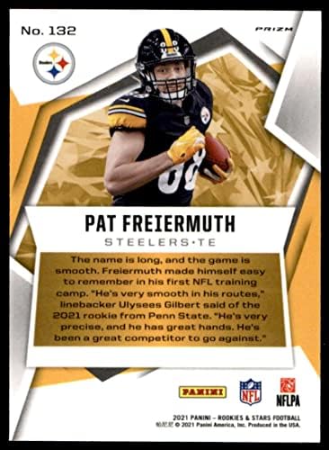 2021 טירונות פאניני וכוכבים Pulsar Prizm 132 PAT Freiermuth Pittsburgh Steelers NFL כרטיס כדורגל NM-MT