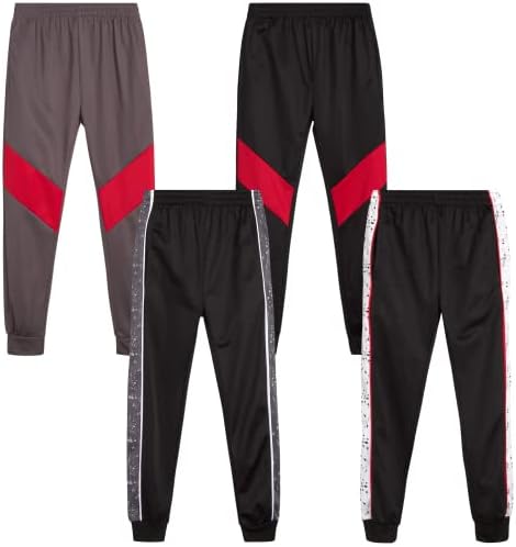 מכנסי טרנינג של שבע בנים - 4 חבילות מכנסי מסלול ריצה פעילים של Tricot Tricot