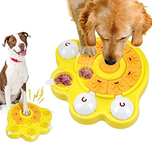 מזל צעצוע פאזל לכלבים, צעצועים לכלבים אינטראקטיביים מזין איטי קערת כלב קערה כלב פינוק פאזל גור פינוק מתקן צעצוע