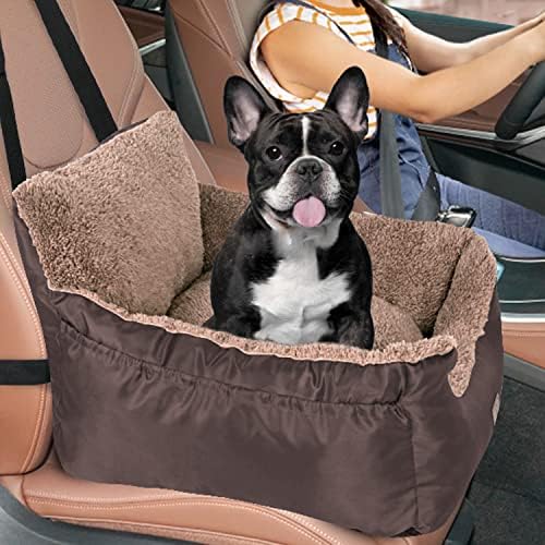 כלב רכב מושב, כלב בוסטרים לכלבים קטנים תחת 25, באופן מלא להסרה ורחיץ רך כלב רכב נסיעות מיטה עם אחסון כיסים וקליפ-על בטיחות