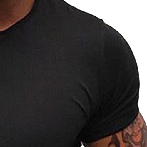 Maiyifu-GJ's Slim Fit Basic מעוצב כותנה כותנה קלה קדמית קדמית קדמית שרוול קצר חולצת נתיב צבע מוצק