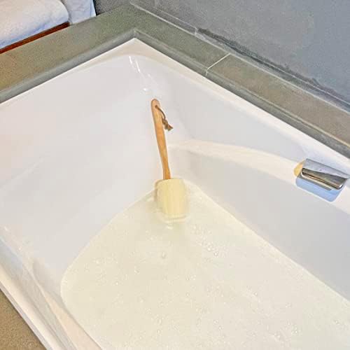 מברשת אמבט פילוף דו -חבילה עם 2 -חבילות מברשת אמבטיה - גוף לופה לופה ספוג על מקל - ספוג קרצף עם מברשת אחורית