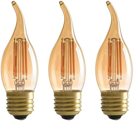 נורת מנורת נימה לד פנלדו ניתנת לעמעום 4 וואט, שווה ערך 40 וואט, סגנון אדיסון קלאסי וינטג', נורות זכוכית ענבר,