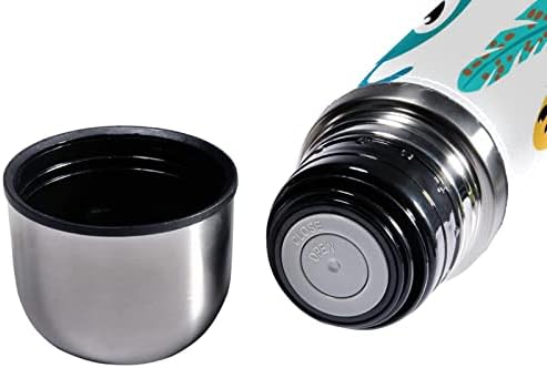SDFSDFSD 17 גרם ואקום מבודד נירוסטה בקבוק מים ספורט קפה ספל ספל ספל עור אמיתי עטוף BPA בחינם, שליו חינם