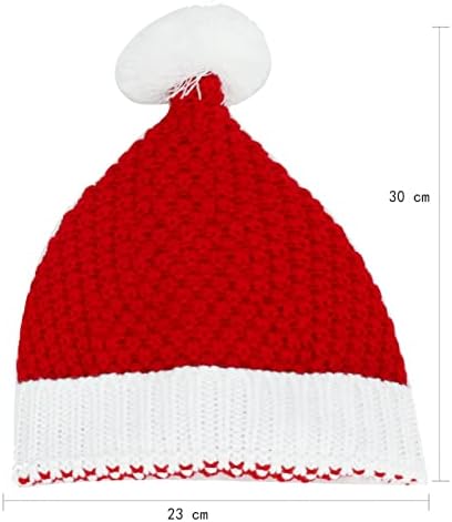 חג המולד חורף כובע חם שמנמן כבל לסרוג כובעי רך למתוח עבה חמוד סרוג כובע למזג האוויר קר מרופד אדום