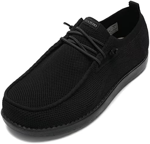 1Tazero נעליים רחבות במיוחד לגברים - רוחב רחב 4E החלקה על נעלי מקסימום סוכרתיות עם קשת תמיכה בפאנטריטיס לופרים מזדמנים