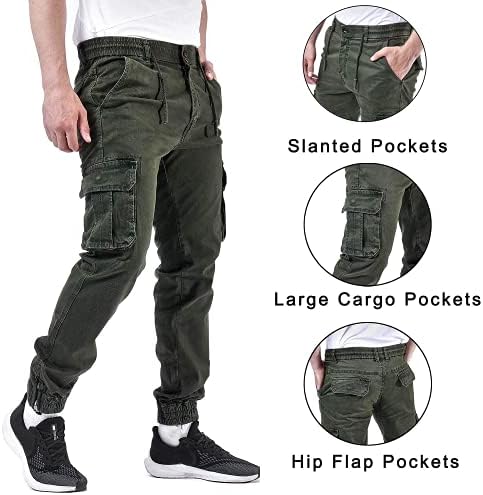 מכנסי טיול של CrazyFire גברים מכנסי מטען חיצוניים מכנסיים מזדמנים צבאיים מרובי כיסים