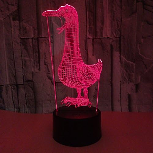 ברווז דגם לילה אור צעצועים 3 ד אשליה אופטית מנורה עם מגע & מגבר; שלט רחוק & מגבר; 16 צבעים שינוי שולחן שינה תפאורה