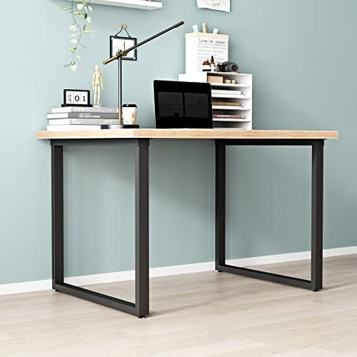 Homekayt שולחן מתכת שחור רגליים שולחן שולחן רגל 28'H, שולחן כבד רגליים שולחן מתכת לשולחן משרדי, שולחן מחשב, שולחן אוכל