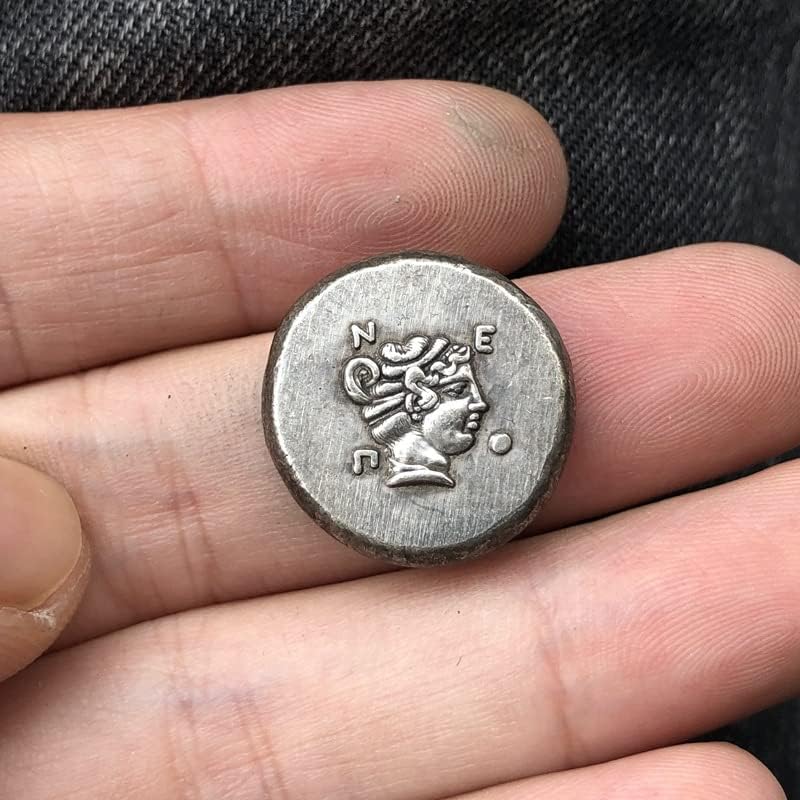 מטבעות יוונים פליז מכסף מלאכות עתיקות מצופות מטבעות זיכרון זרות בגודל לא סדיר סוג 93