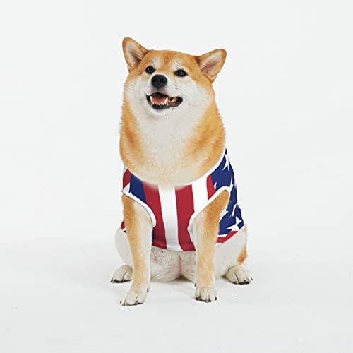 חולצות חיית מחמד כותנה חידוש-ארהב-דגל אמריקני תלבושות כלבים חתול כלב פיג'מה כלב רך אופן סרבל חיות מחמד xx-large