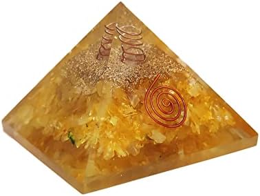 S a t a k Citrine Crystal Pyramid Pyramid Pyramid Pyramid Gemstone Gemstone reiki Kit Balance Chakra 60-70 ממ
