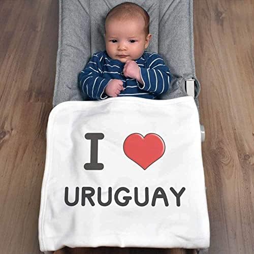 Azeeda 'אני אוהב אורוגוואי' שמיכה / צעיף כותנה