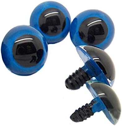 50 יחידות עיני בטיחות פלסטיק כחול עיני תפירה של כפתורי יצירה אביזרים לאספקת מלאכה בובה דובון בובה צעצועים ממולאים