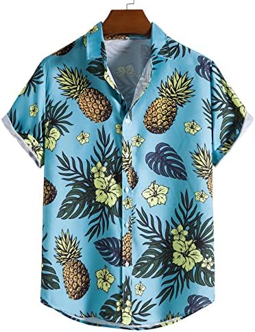 תלבושות אימוניות 2 חלקים לגברים חולצת הוואי וינטגיה של שרוול קצר ותפאורות קצרות
