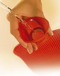מסורת חמה פרחים סגולים סרוגים מכוסה בקבוק מים חמים - בקבוק תוצרת גרמניה