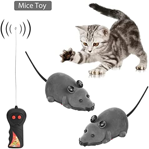 שלט רחוק עכברוש צעצוע, אלחוטי אלקטרוני שלט רחוק עכבר עכברים לחיות מחמד צעצוע לחתולים כלבים מצחיק עכברים חידוש מתנה