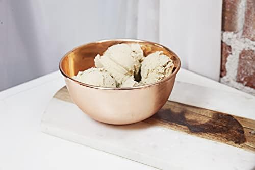 סט אלכמדי של 2 קערות גלידות נחושת - קערות נחושת טהורות לקולקציית כלי המטבח הנחושת ותוכנת הנחושת שלך - לשימוש
