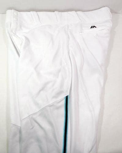 Arizona Diamondbacks Keith Hessler 56 משחק משומש מכנסיים לבנים DP19731 - משחק משומש מכנסי MLB