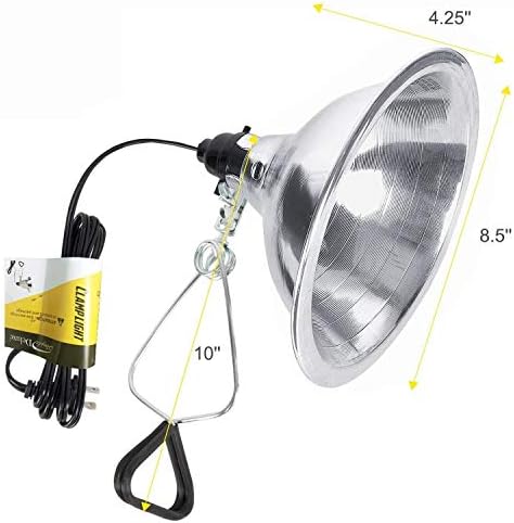 Simple Deluxe Hiwkltclamplightmx4 4-חבילות מנורה מנורה אור עם משקף אלומיניום בגודל 8.5 אינץ