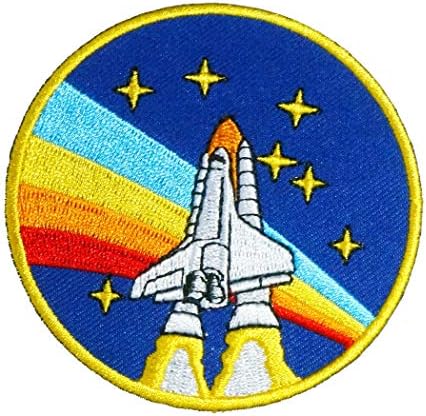 אבק גרפי נאסא ספינת חללית סייר אסטרונאוט ברזל רקום על טלאי אפולו ארהב ארהב ארצות הברית של אמריקה לוגו דגל ספיצלב שטח שטח