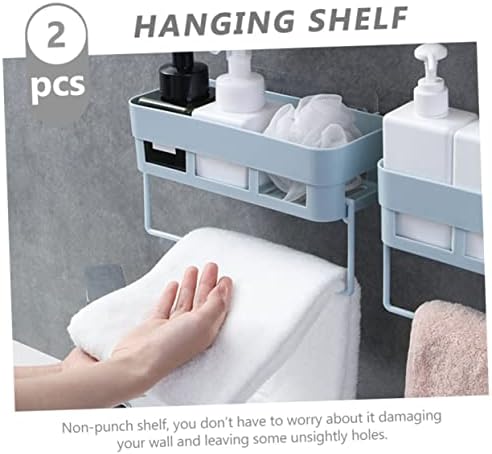 Zerodeko 2 סטים מדף אמבטיה מדף כיור מדפים לאחסון לאחסון מדף כיור רכוב מחזיק סבון פלסטי
