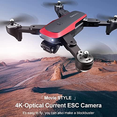DOJIKHSD DRONE עם מצלמת 4K HD למבוגרים, העברת וידאו 300 מ ', GPS מיקום צילום אווירי מקצועי Quadcopter עם 2 סוללות