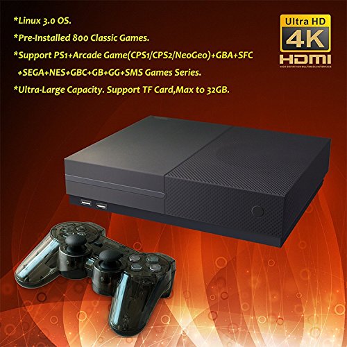 קיני חדשות X-PRO 4K HD, קונסולת משחק, משחק בית מסוף, אדום ולבן, מכונת תומך מולטי פורמט משחקים מבוא PS1,CPS1、CPS2、NeoGeo