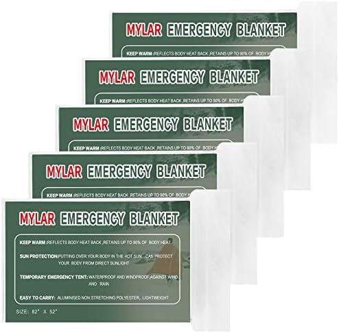 שמיכות חירום של Jiji & Zeze, שמיכת שטח תרמית של Mylar משמשת למרתוני קמפינג חיצוניים או ערכת הישרדות עזרה ראשונה