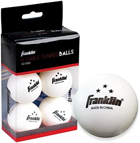 פרנקלין ספורט פינג פינג כדורי פונג - 3 כוכבים גודל רשמי + משקל 40 ממ כדורי טניס שולחן - כדורי פינג פינג מקצועיים שלושה
