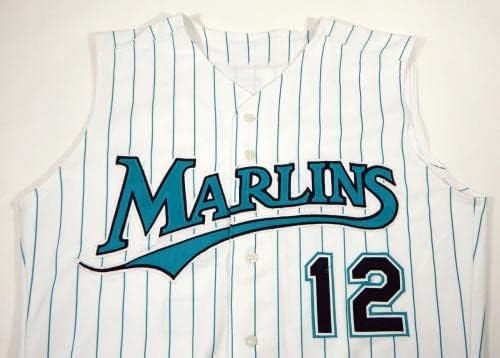 2001 פלורידה מרלינס ג'ו בריידן 12 משחק משמש ג'רזי לבן ארהב 911 תיקון 85 - משחק משומש גופיות MLB