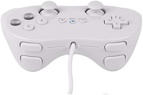Beastron New Classic Controler Controller Console Gampad/Joypad תואם ל- Wii, Wii U White 2 Pack