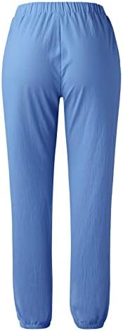 נשים מכנסיים מטען עם כיסי נשים מוצק מכנסיים מקרית בבאגי אלסטי מותניים רחב רגל מכנסיים מכנסיים לנשים