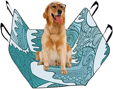 מותאם אישית ליאן יי עיצוב סגנון יד נמשך הדפסת רכב מושב מכסה לכלבים עמיד למים החלקה עמיד רך לחיות מחמד רכב מושב כלב