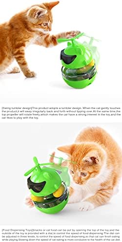 צעצועי פאזל מזינים לחתולים, פינוקים אינטראקטיביים מחלקים צעצועי חתלתול עם עיצוב כוס, מסלול מעגל עם כדורים נעים לסיפוק צרכי