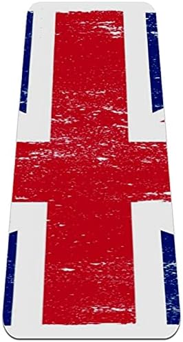 סיבזה דגל בריטי גראנג ' פרימיום עבה יוגה מחצלת ידידותית לסביבה גומי בריאות & מגבר; כושר החלקה מחצלת עבור